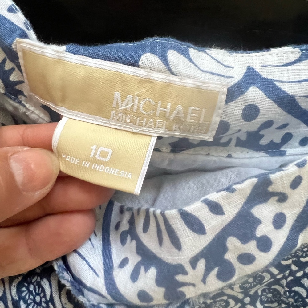 MICHAEL Michael Kors Blue and White Skirt size 10 - Picture 7 of 10
